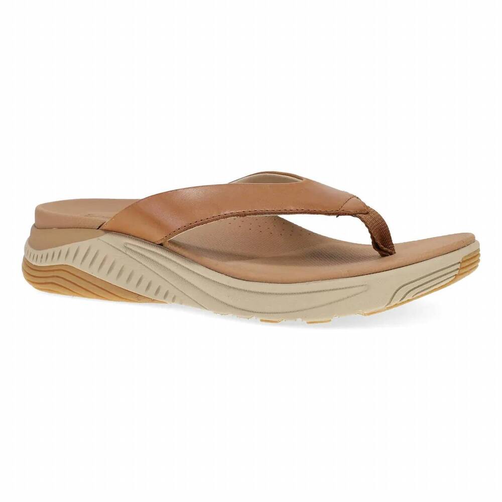 NEW DANSKO women's rosemary flip flop in tan calf